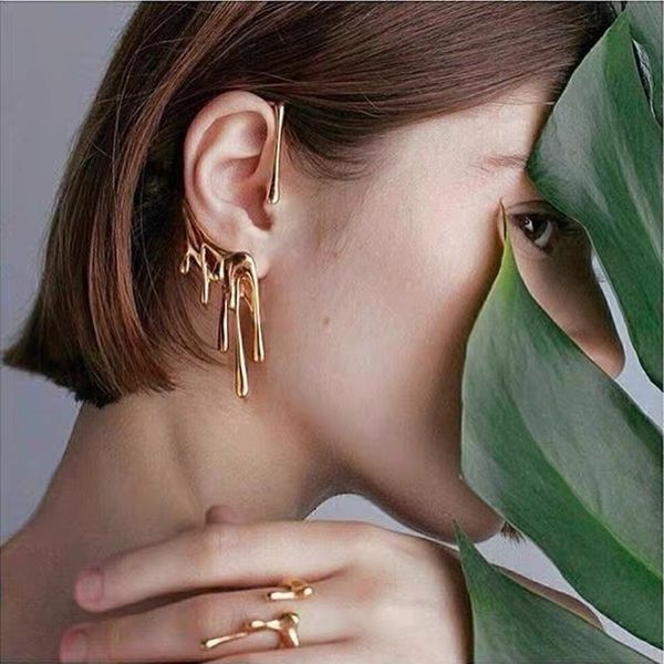 origin summer unique design gold color melting wax clip for women exaggerated irregular earrings jewelry accessories, Golden
origin summer unique design gold color melting wax clip for women exaggerated irregular earrings jewelry accessories, Golden