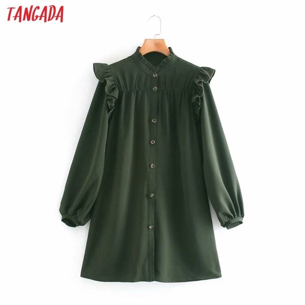 tangada fashion women green ruffles mini dress new arrival long sleeve ladies shirt dress vestidos xn60 210409, Black;gray
tangada fashion women green ruffles mini dress new arrival long sleeve ladies shirt dress vestidos xn60 210409, Black;gray