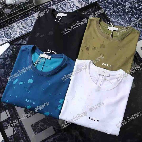 2021 designers tshirts mens womens t-shirts polo hole wear out letter print man paris fashion t-shirt tees street short sleeve luxurys white, White;black
2021 designers tshirts mens womens t-shirts polo hole wear out letter print man paris fashion t-shirt tees street short sleeve luxurys white, White;black