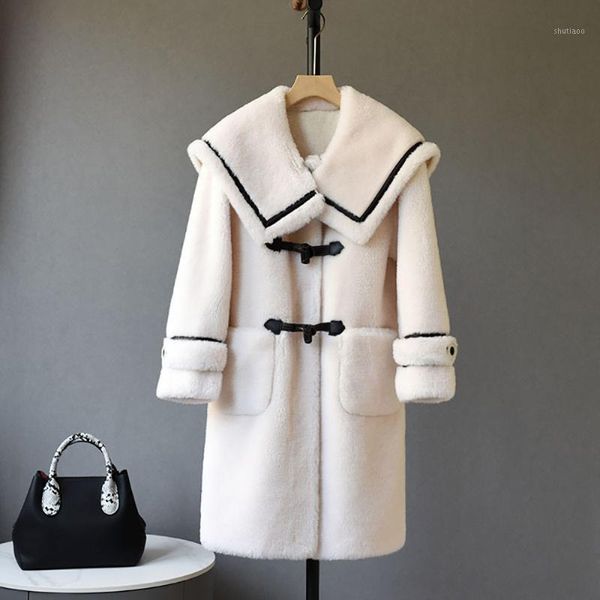 women's wool & blends elegant button up collared with pocket coat women casual vintage turndown collar long sleeve loose autumn winter, Black
women's wool & blends elegant button up collared with pocket coat women casual vintage turndown collar long sleeve loose autumn winter, Black