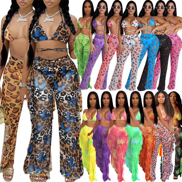 2022 wholesale summer ruffles tracksuits women halter bandage bikini with briefs wide leg pants 3 piece sets ss3592, Gray
2022 wholesale summer ruffles tracksuits women halter bandage bikini with briefs wide leg pants 3 piece sets ss3592, Gray