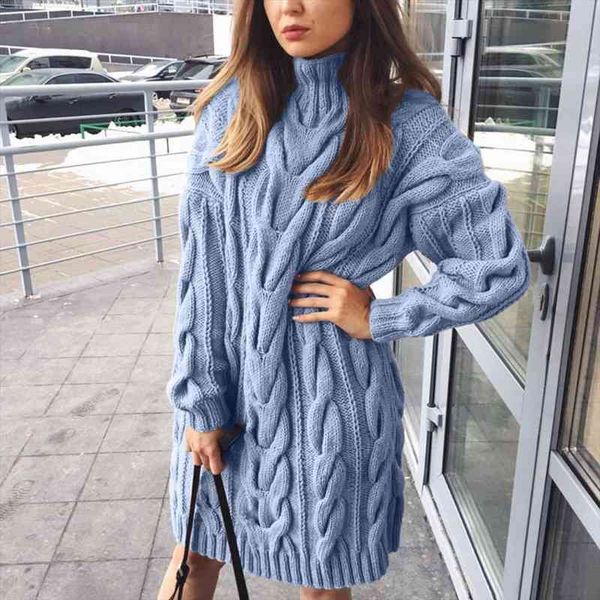 autumn winter knitted dress sweaters for women pullover turtleneck thickened retro thread twist long sweater, White;black
autumn winter knitted dress sweaters for women pullover turtleneck thickened retro thread twist long sweater, White;black