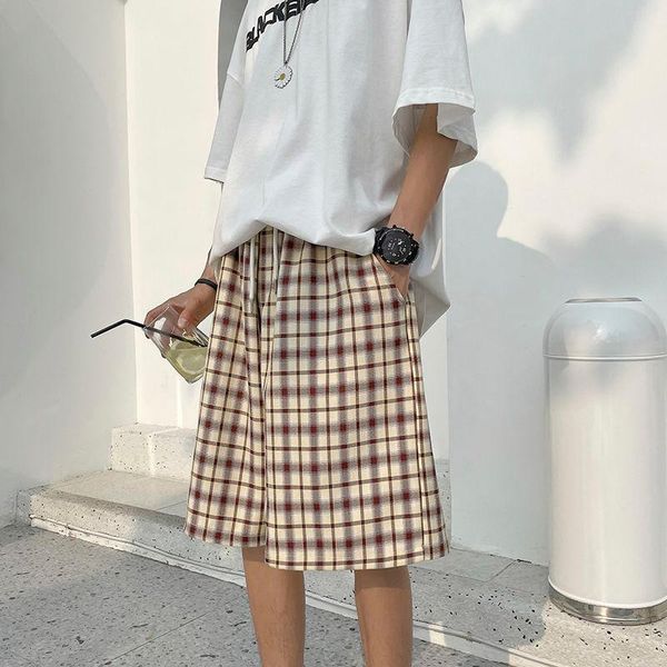 men's shorts summer drawstring fashion retro plaid men streetwear korean loose straight casual mens s-2xl, White;black
men's shorts summer drawstring fashion retro plaid men streetwear korean loose straight casual mens s-2xl, White;black
