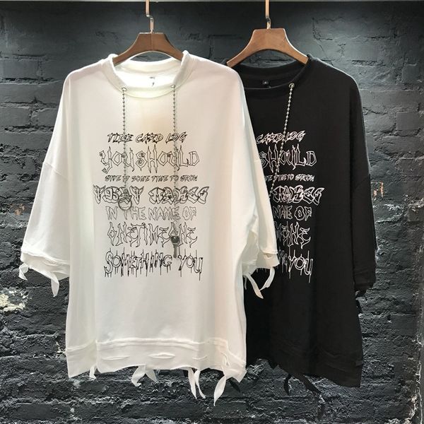 men's t-shirts men's short-sleeved t-shirt beggar broken hole five-point sleeve hip-hop loose ins letter printing national tide st, White;black
men's t-shirts men's short-sleeved t-shirt beggar broken hole five-point sleeve hip-hop loose ins letter printing national tide st, White;black