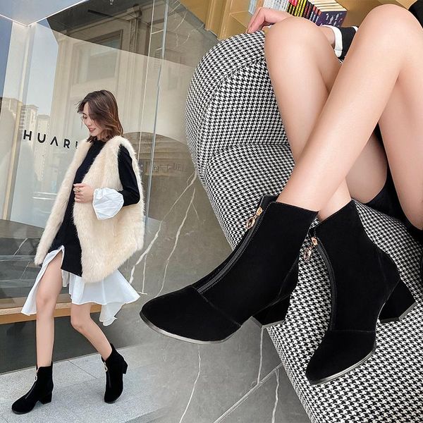 boots 2021 autumn and winter women's comfortable shallow mouth pointed zipper simple sweet wild 33-43, Black
boots 2021 autumn and winter women's comfortable shallow mouth pointed zipper simple sweet wild 33-43, Black