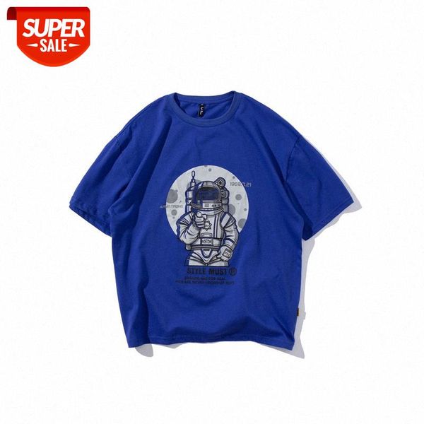 summer t-shirt male youth astronaut print short-sleeved casual round neck five-point sleeve men #xl9i, White;black
summer t-shirt male youth astronaut print short-sleeved casual round neck five-point sleeve men #xl9i, White;black