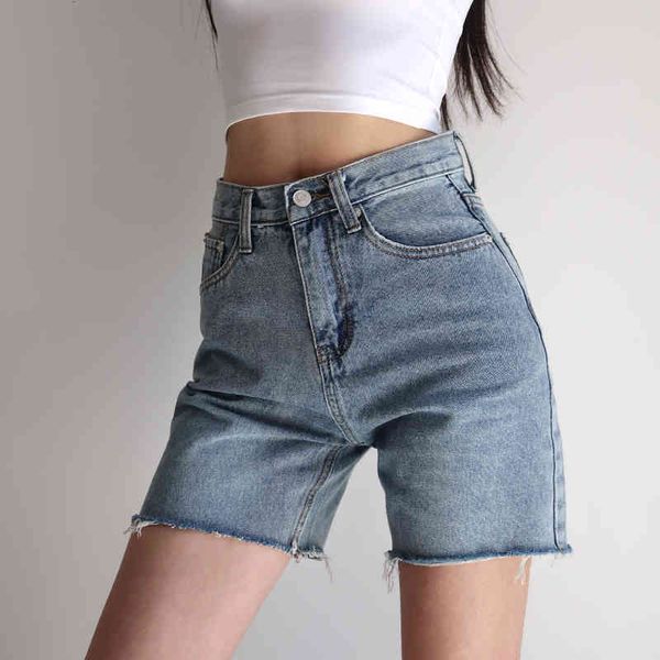 women's shorts high waist slim cyclist denim bermuda vintage women summer tight female five-point 2021 e907, White;black
women's shorts high waist slim cyclist denim bermuda vintage women summer tight female five-point 2021 e907, White;black