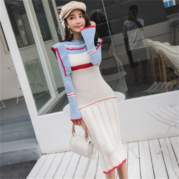 casual dresses winter flare sleeve striped colorful women knitted cloth ruffles hollow out knee-length bodycon sweater dress, Black;gray
casual dresses winter flare sleeve striped colorful women knitted cloth ruffles hollow out knee-length bodycon sweater dress, Black;gray