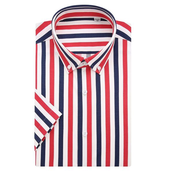 striped short sleeve cotton camisas fashion brand men clothing camisa masculina slim fit men's casual shirts, White;black
striped short sleeve cotton camisas fashion brand men clothing camisa masculina slim fit men's casual shirts, White;black