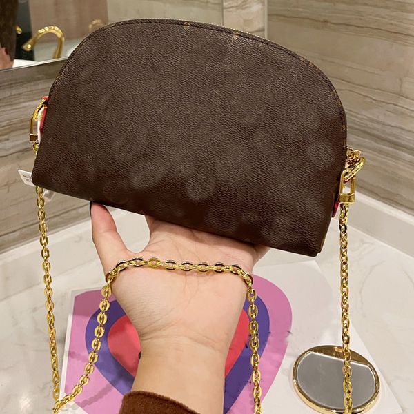 classic cosmetic shell bag women clutch handbags with mirror chain crossbody bags fashion letter canvas leather wallet purse portable pouch
classic cosmetic shell bag women clutch handbags with mirror chain crossbody bags fashion letter canvas leather wallet purse portable pouch