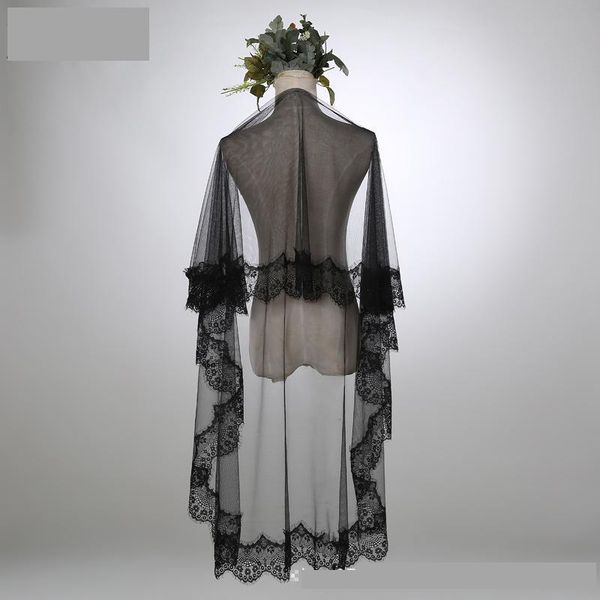 bridal veils black veil special for wedding pography cos soft tulle lace applique edge 3meter long tailed chapel bride accesorries c
bridal veils black veil special for wedding pography cos soft tulle lace applique edge 3meter long tailed chapel bride accesorries c