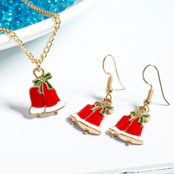earrings & necklace u-magical christmas 2pcs red green contrast color suit enamel bell dangle earring for women girls metal bowknot jewelry, Silver
earrings & necklace u-magical christmas 2pcs red green contrast color suit enamel bell dangle earring for women girls metal bowknot jewelry, Silver