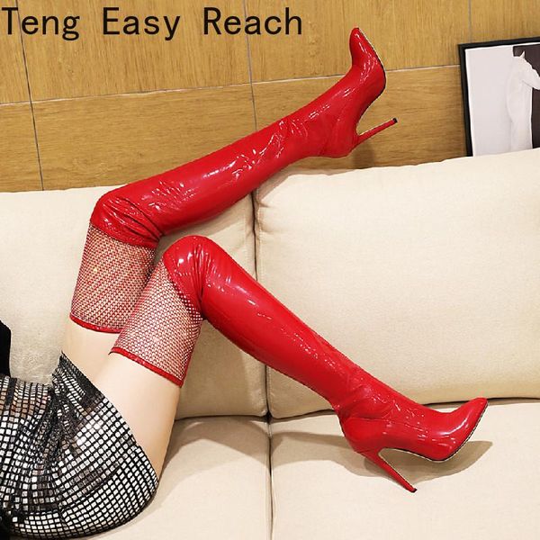 the over knee boots women high heels stiletto heel pointed toe white red black night club shoes size 34-48
the over knee boots women high heels stiletto heel pointed toe white red black night club shoes size 34-48