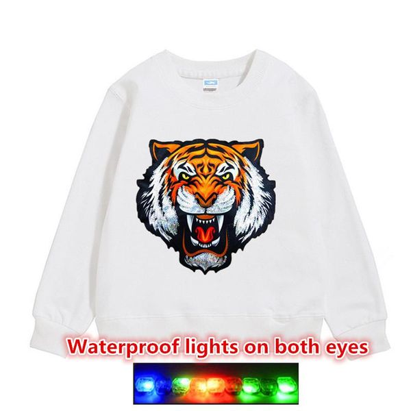 hoodies & sweatshirts boys spring and autumn cartoon tiger eyes bright waterproof multi-color round neck long-sleeved sweater children', Black
hoodies & sweatshirts boys spring and autumn cartoon tiger eyes bright waterproof multi-color round neck long-sleeved sweater children', Black