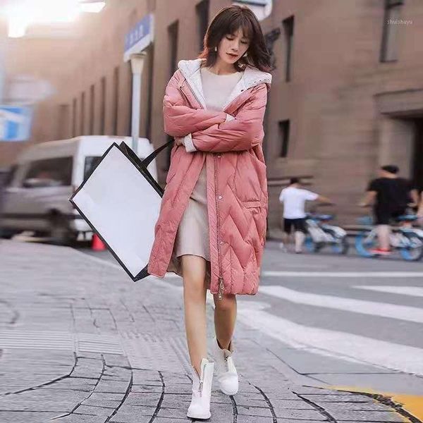 women's down & parkas winter coat women hooded puffer jacket jackets for 2021 female midi loose clothes casacos acolchoados hly245, Black
women's down & parkas winter coat women hooded puffer jacket jackets for 2021 female midi loose clothes casacos acolchoados hly245, Black