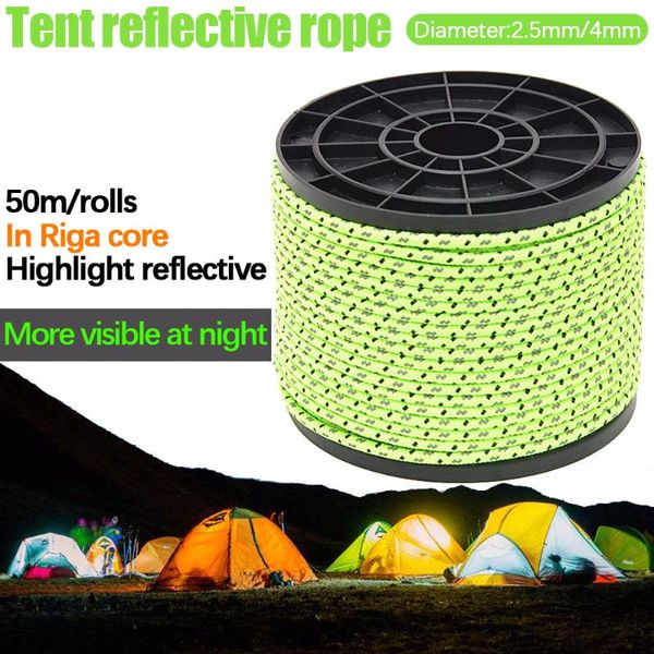 outdoor gadgets 50m camping rope indoor nylon 2.5/4mm reflective windproof tent guide cord for hiking clothesline hammock
outdoor gadgets 50m camping rope indoor nylon 2.5/4mm reflective windproof tent guide cord for hiking clothesline hammock