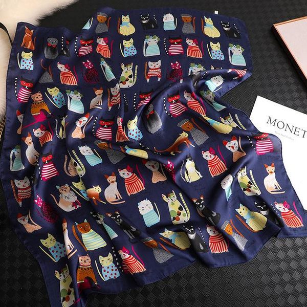 silk women scarf neck hair tie design foulard print square scarves fashion ladies hijabs shawls wraps, Blue;gray
silk women scarf neck hair tie design foulard print square scarves fashion ladies hijabs shawls wraps, Blue;gray