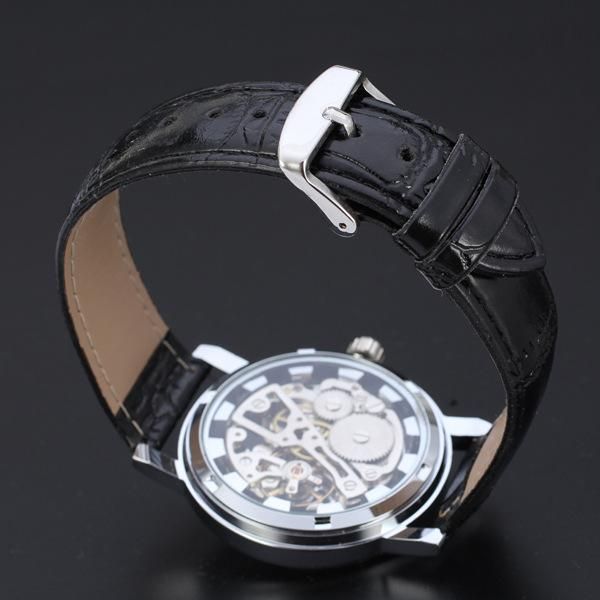 wristwatches men business casual mechanical wrist watch with hollow design engraving case pu leather xrq88, Slivery;brown
wristwatches men business casual mechanical wrist watch with hollow design engraving case pu leather xrq88, Slivery;brown