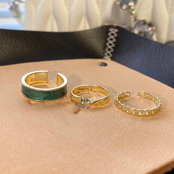 gothic metallic green oil drop three piece open rings for woman 2021 fashion jewelry wedding party unusual finger accessories cluster, Golden;silver
gothic metallic green oil drop three piece open rings for woman 2021 fashion jewelry wedding party unusual finger accessories cluster, Golden;silver