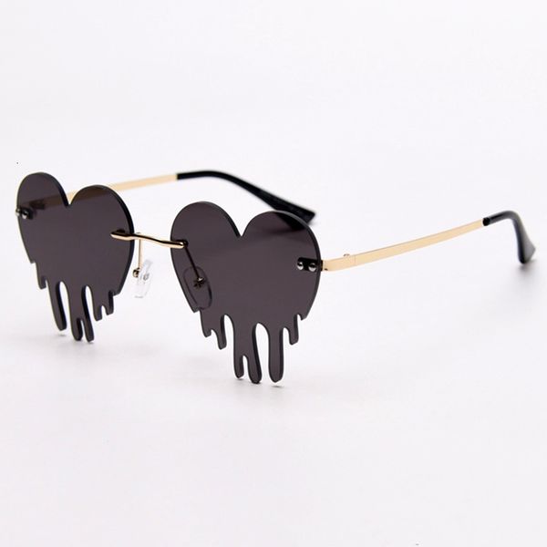 sunglasses dripping heart women men 2021 fashion luxury party sun glasses female big metal punk rimless shades glasses wholesale, White;black
sunglasses dripping heart women men 2021 fashion luxury party sun glasses female big metal punk rimless shades glasses wholesale, White;black
