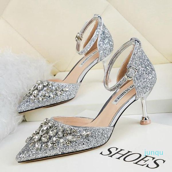 -dress shoes 2021 summer women sandals high thin heel pointed toe buckle bling crystal party bridal wedding gold heels, Black
-dress shoes 2021 summer women sandals high thin heel pointed toe buckle bling crystal party bridal wedding gold heels, Black
