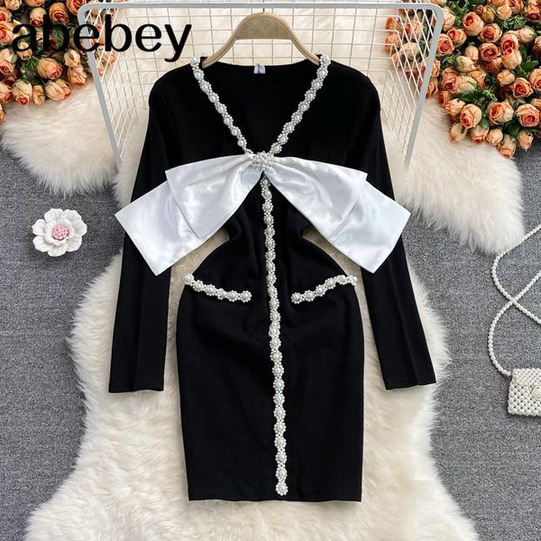 casual dresses 2021 spring autumn women french v-neck long sleeve dress bow beaded decoration high waist elastic skinny short wrap, Black;gray
casual dresses 2021 spring autumn women french v-neck long sleeve dress bow beaded decoration high waist elastic skinny short wrap, Black;gray