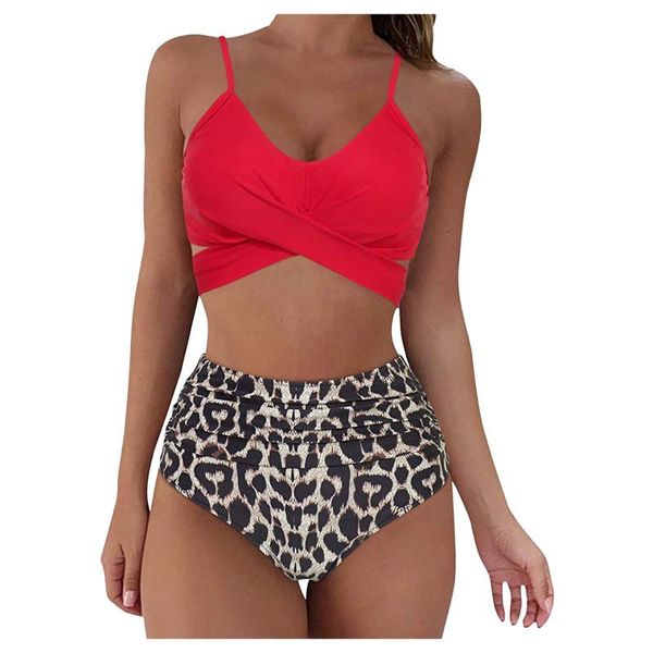 women's swimwear women soild print bikini set push up bathing high waist swimsuit high-waisted two pieces 2021 beach suit, White;black
women's swimwear women soild print bikini set push up bathing high waist swimsuit high-waisted two pieces 2021 beach suit, White;black