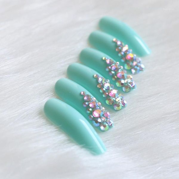 24pcs blue high-end salon ballet coffin diy crystal glitter handmade fake nails1, Red;gold
24pcs blue high-end salon ballet coffin diy crystal glitter handmade fake nails1, Red;gold