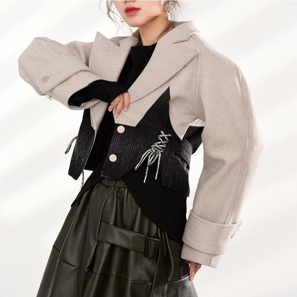 women's wool & blends apricot - short hair loose coat, long sleeve fashion, autumn, winter, 2021, 1dd217104, Black
women's wool & blends apricot - short hair loose coat, long sleeve fashion, autumn, winter, 2021, 1dd217104, Black