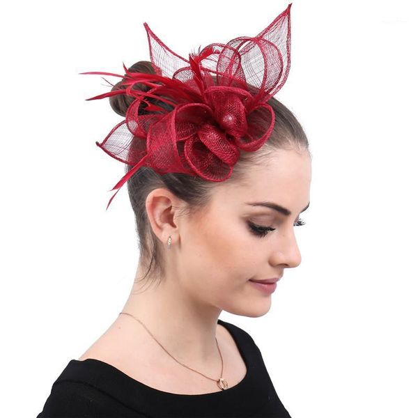 marron bridal hair fascinators with clips feather vintage sinamay flower headwear wedding party occasion accessories1
marron bridal hair fascinators with clips feather vintage sinamay flower headwear wedding party occasion accessories1