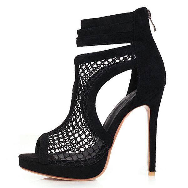 peep toe mesh sandals women summer shoes breathable cool spring ol party high heel ankle boots for women large size 45 210428, Black
peep toe mesh sandals women summer shoes breathable cool spring ol party high heel ankle boots for women large size 45 210428, Black