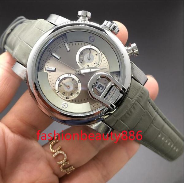 montre de luxe men's automatic quartz watch leather strap full-featured small dial working stainless steel waterproof fashion men', Slivery;brown
montre de luxe men's automatic quartz watch leather strap full-featured small dial working stainless steel waterproof fashion men', Slivery;brown