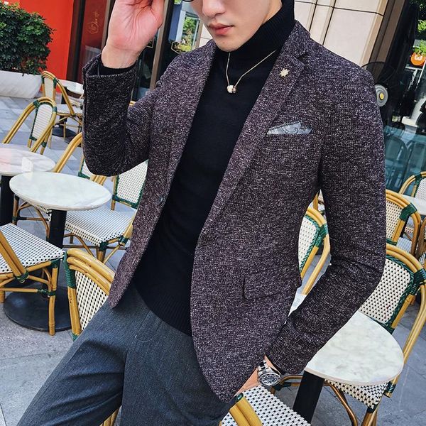 men's suits & blazers 2021 business casual suit trend handsome small korean version of the slim british autumn and winter coat men, White;black
men's suits & blazers 2021 business casual suit trend handsome small korean version of the slim british autumn and winter coat men, White;black