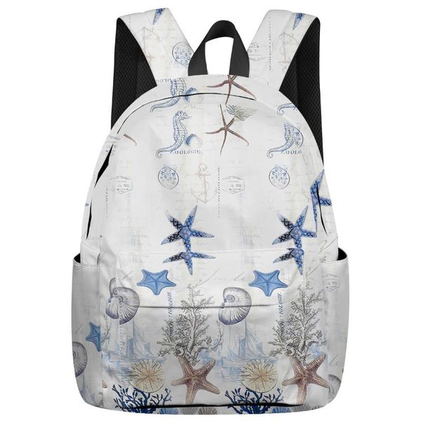 backpack ocean starfish shell fashion casual travel simple men and women 
backpack ocean starfish shell fashion casual travel simple men and women