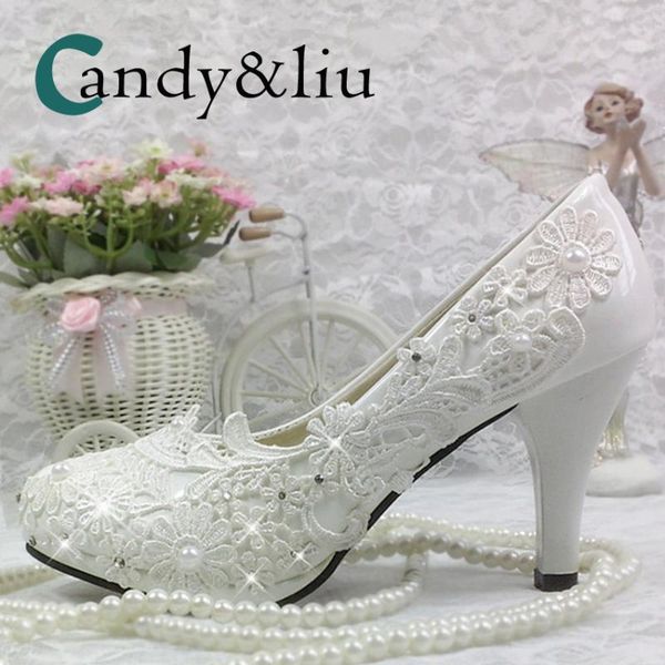 white lace flower wedding shoes applique chunky heel slip-on round toe with platform women pumps for party banquet bridesmaid dress, Black
white lace flower wedding shoes applique chunky heel slip-on round toe with platform women pumps for party banquet bridesmaid dress, Black