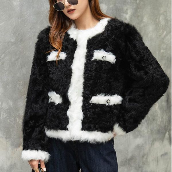 women's fur & faux women fuax coat 2021 winter white black color block warm fake jacket short
women's fur & faux women fuax coat 2021 winter white black color block warm fake jacket short