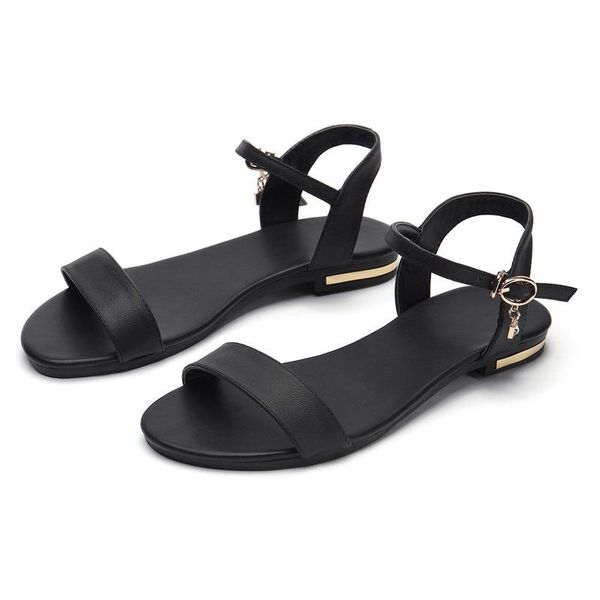 fashion flat sandals plus size 34-46 genuine leather women shoes cow summer rhinestone ladies woman, Black
fashion flat sandals plus size 34-46 genuine leather women shoes cow summer rhinestone ladies woman, Black