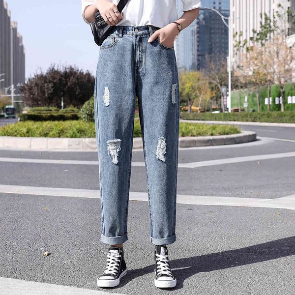 blue ripped jeans for women plus size high waist mom jeans plus size denim pants hollow out washed fashion harem pants 210417
blue ripped jeans for women plus size high waist mom jeans plus size denim pants hollow out washed fashion harem pants 210417