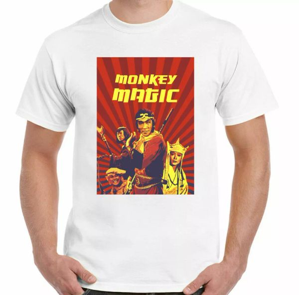 monkey magic t-shirt original 70's artwork poster mens retro kung fu tv series, White;black
monkey magic t-shirt original 70's artwork poster mens retro kung fu tv series, White;black