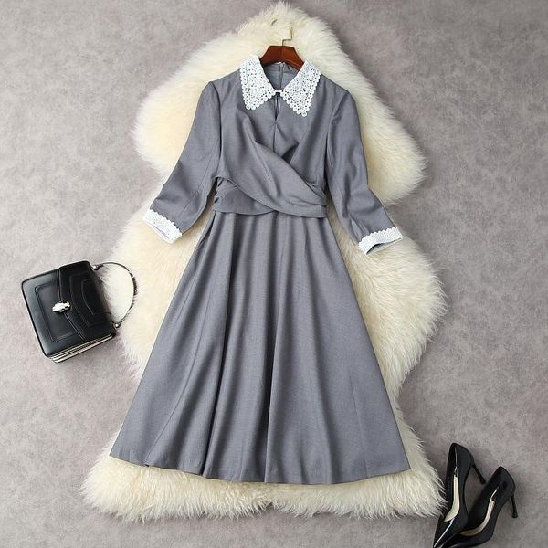 casual dresses european and american women's wear autumn 2022 three-quarter sleeve cutout lapel fashion cross dress, Black;gray
casual dresses european and american women's wear autumn 2022 three-quarter sleeve cutout lapel fashion cross dress, Black;gray