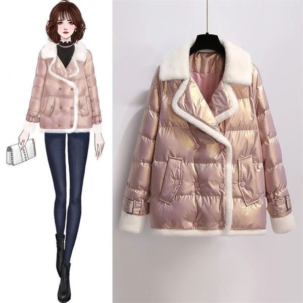 winter thick warm coat plus size women clothing fur collar patchwork down cotton padded jacket female elegant short parkas 210923, Black
winter thick warm coat plus size women clothing fur collar patchwork down cotton padded jacket female elegant short parkas 210923, Black