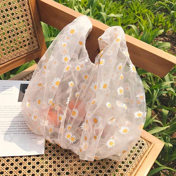 shopping bags spring women small transparent tote mesh cloth bag daisy embroidery handbag eco fruit purse for girls
shopping bags spring women small transparent tote mesh cloth bag daisy embroidery handbag eco fruit purse for girls