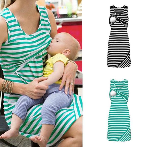 pregnant women summer blue breastfeeding dress clothes maternity stripe tunic dresses, White
pregnant women summer blue breastfeeding dress clothes maternity stripe tunic dresses, White