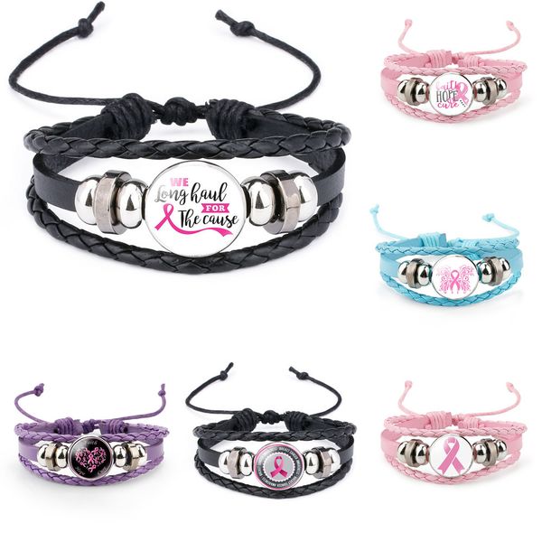 breast cancer awareness hope bracelet for women pink ribbon charm braided leather rope wrap bangle fashion handmade jewelry, Golden;silver
breast cancer awareness hope bracelet for women pink ribbon charm braided leather rope wrap bangle fashion handmade jewelry, Golden;silver