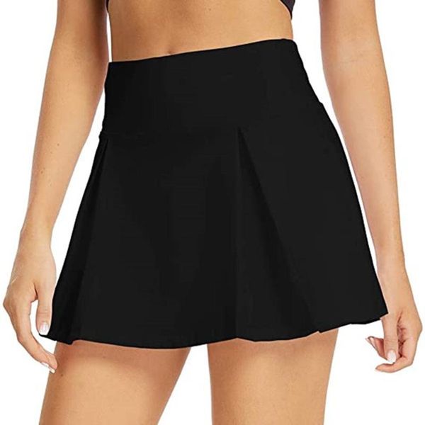 women's shorts women tennis skirts inner elastic sports golf skorts with pockets summer running loose breathable dance, White;black 
women's shorts women tennis skirts inner elastic sports golf skorts with pockets summer running loose breathable dance, White;black