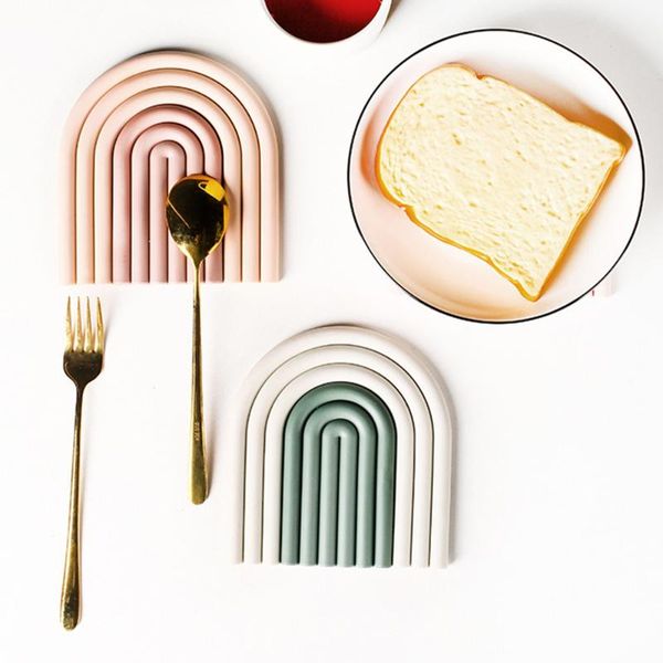 mats & pads 1pc rainbow silicone coasters insulation removable cup mat non-slip placemat home decor kitchen accessories for pot plate
mats & pads 1pc rainbow silicone coasters insulation removable cup mat non-slip placemat home decor kitchen accessories for pot plate