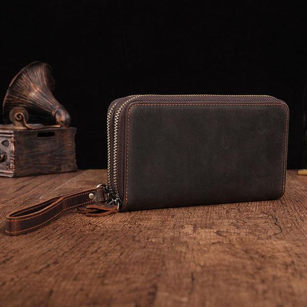 wallets retro business first layer cowhide double zipper men's leather long wallet hand bag crazy horse, Red;black
wallets retro business first layer cowhide double zipper men's leather long wallet hand bag crazy horse, Red;black