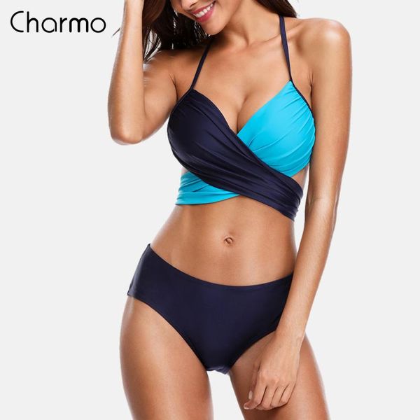 women's swimwear charmo women bikini set triangle halter solid color swimsuit cross bandage bathing suit beachwear wire free, White;black
women's swimwear charmo women bikini set triangle halter solid color swimsuit cross bandage bathing suit beachwear wire free, White;black