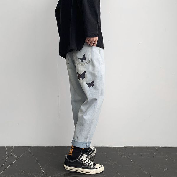 Fried Street Boys' Loose Jeans, Ruffian Handsome Brand Pants, Korean Fashion Straight Tube, Autumn and Winter, Black
Fried Street Boys' Loose Jeans, Ruffian Handsome Brand Pants, Korean Fashion Straight Tube, Autumn and Winter, Black