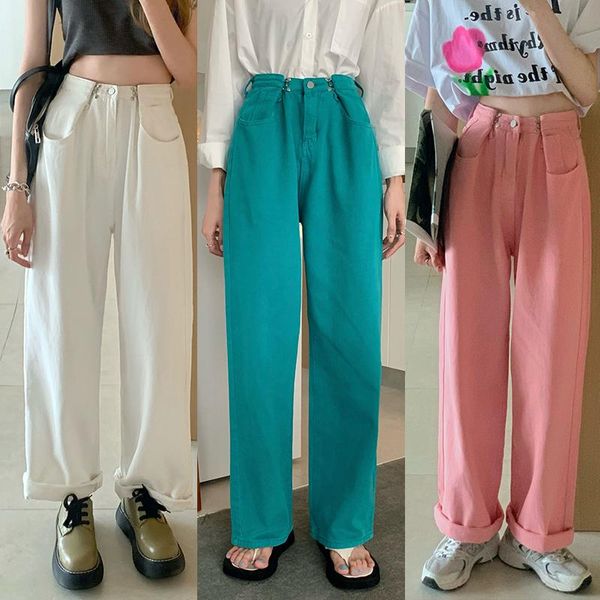 women's pants & capris 2021 women autumn cotton long wide leg denim slim casual straight jeans high waist midi trousers, Black;white
women's pants & capris 2021 women autumn cotton long wide leg denim slim casual straight jeans high waist midi trousers, Black;white